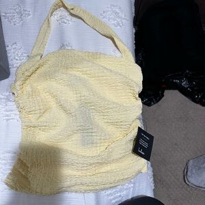 Lulu's Soft Yellow Crinkle Camisole